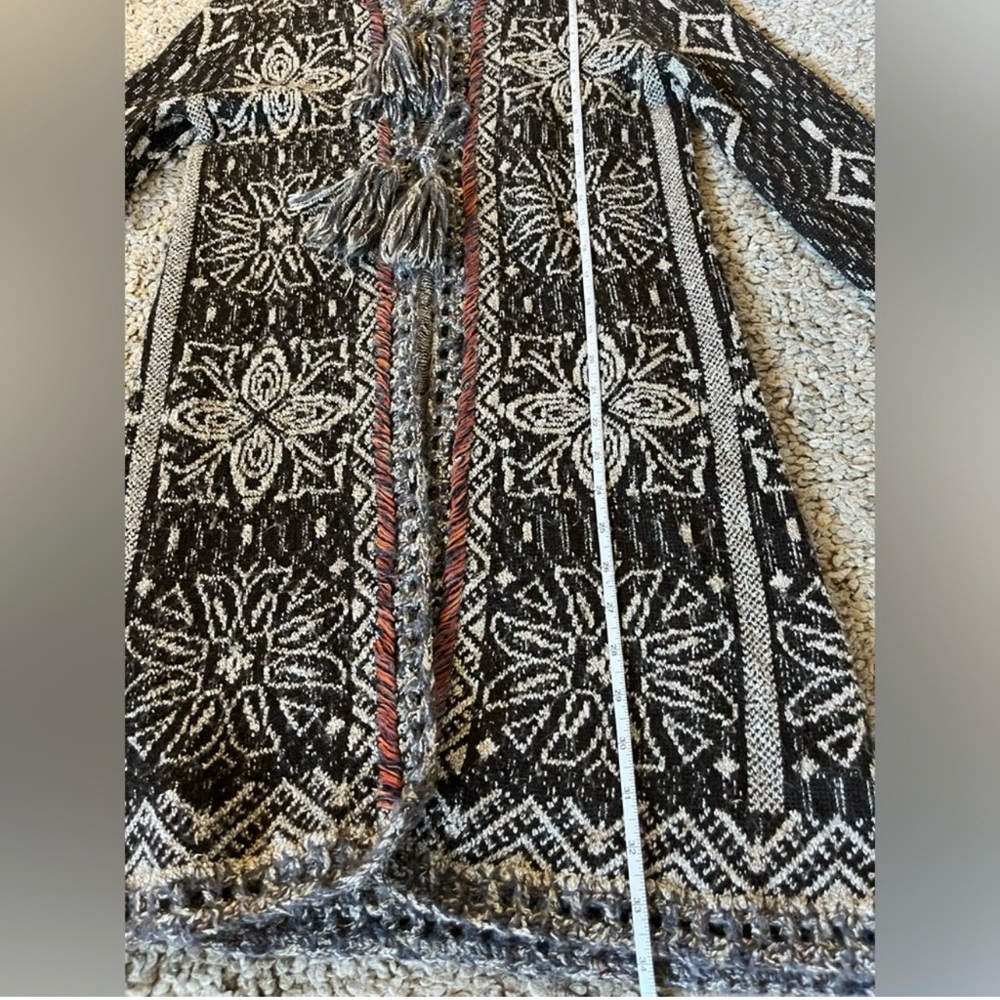 Free People Kai Tassel Pom Boho Hooded Cardigan - Picture 8 of 10